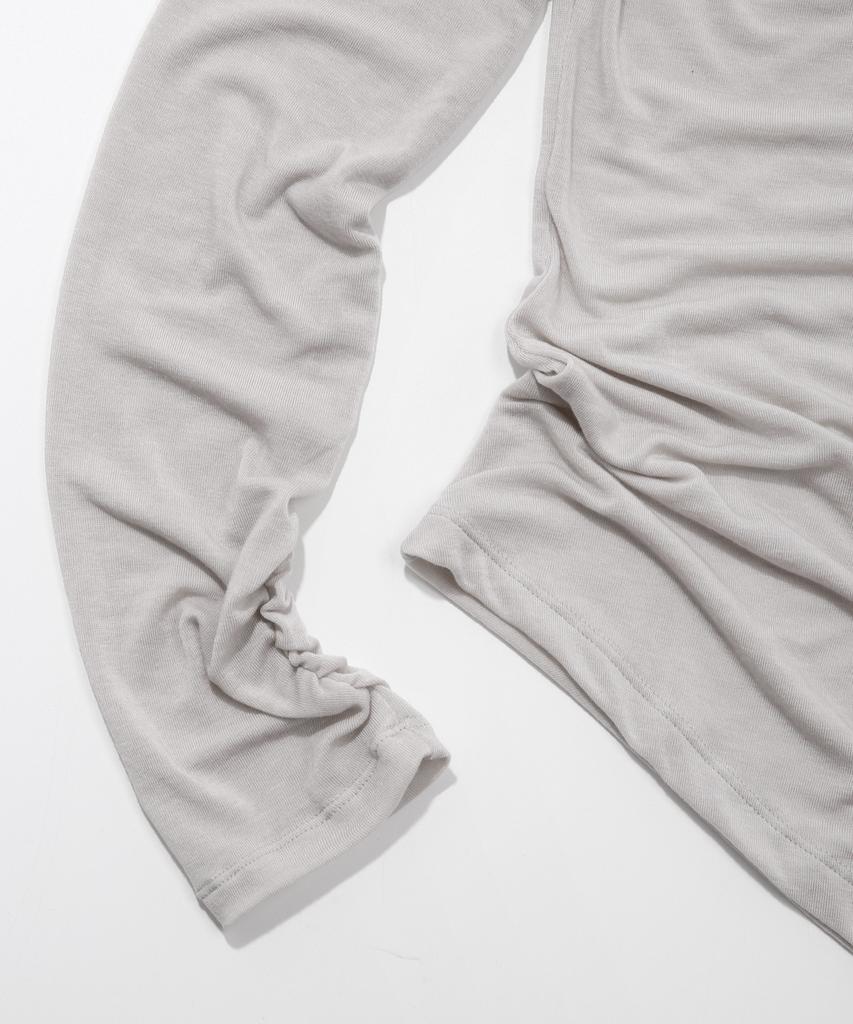 KIJIKO Ke311. Curved Sheer Tee Gray