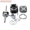 Scooter 70cc Big Bore Cylinder Kit & Racing Crankshaft for MBK 50 Booster Next One Rocket Spirit Track Stunt 50cc 47mm / 10mm 2T