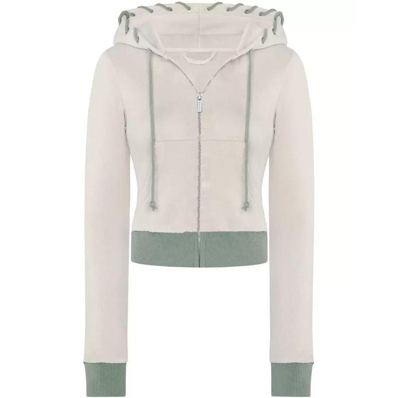 

American Street Sexy Contrast Color Stitching Waist Head Micro-La Knitted Sweatpants Cross-Border Silm Gym Pants Women s Casual Pants White Sweatshirt XL