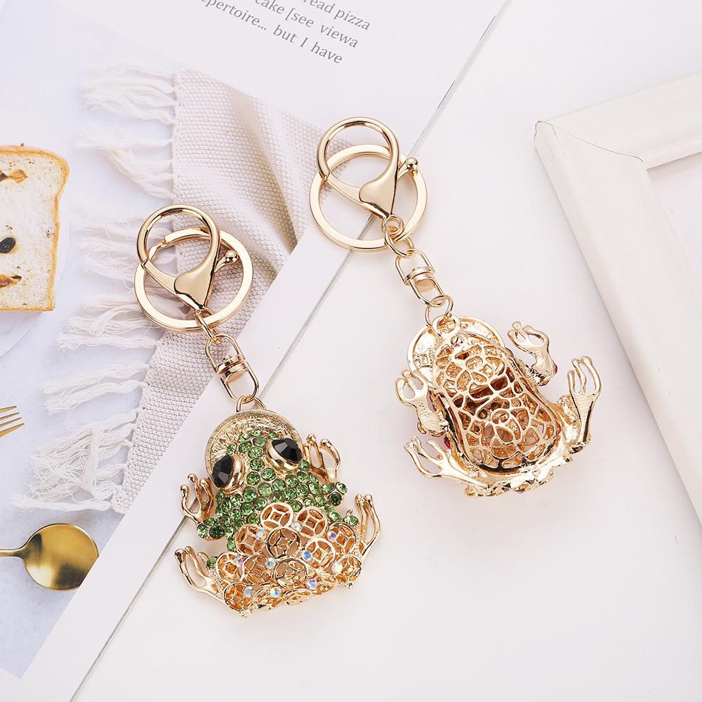 Brelok Złota Ropucha: Chiński Styl Zwierzę Pożerające Pieniądze Wisior z Cyrkoniami