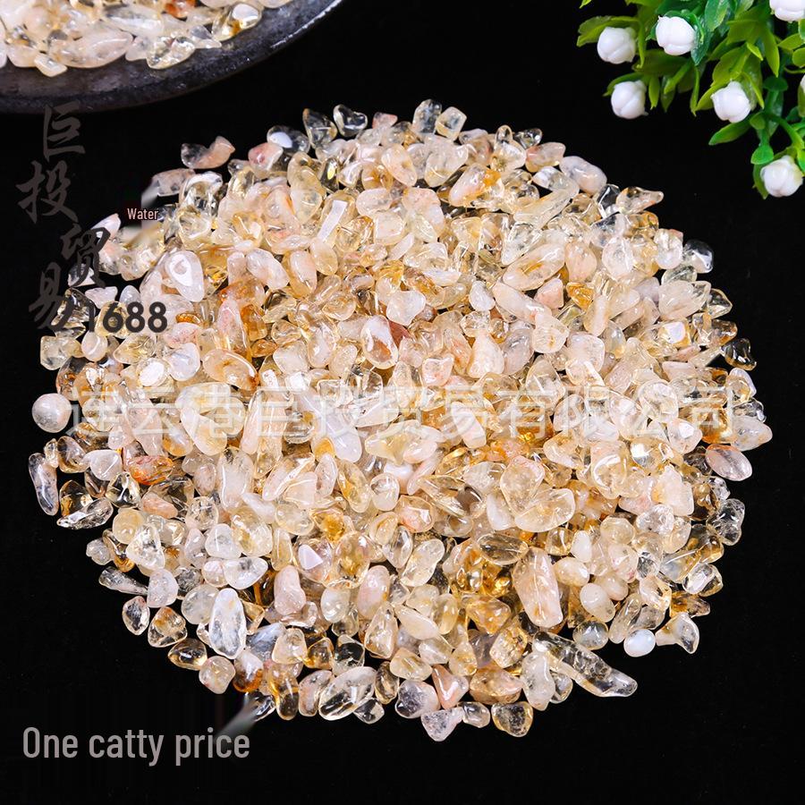 Brazilian Yellow Citrine Gravel for Aquariums and Potted Plant Decor