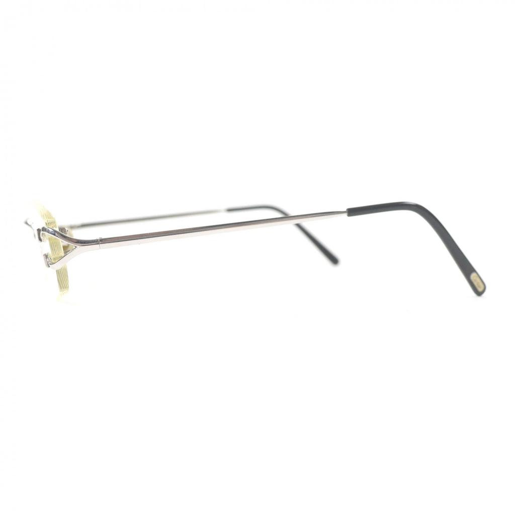 Great Cartier Glasses 135 2C Decor Two-Point Rimless Silver Used