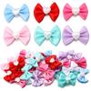 20pcs/lot Sweet Cute Colorful Ribbon Bows Polyester Bow Tie For Kids Girls DIY Jewelry Making Headwear Hairpin Gifts Accessories