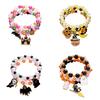 3Piece Halloween Charm Bracelet Spooky Pumpkin Specter Pendant Jewelry Adjustable Alloy Wristband Present for Kids Adults