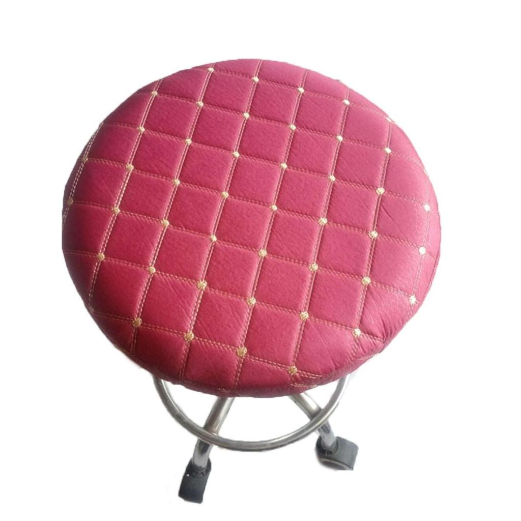Round Stool Chair Cover Elastic Swivel Chair Covers Stretch Rotating Chairs Protector Washable Seat Case Office housse dining