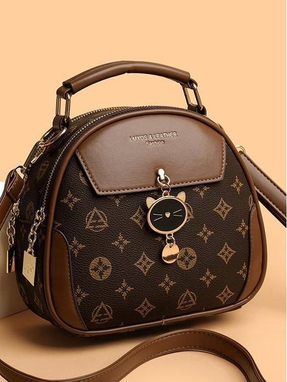 2025 Wszechstronna Okrągła Torba Crossbody i do Ręki z Miękkiej Skóry