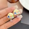 Fun And Colorful Palette Stud Earrings Women'S Niche Personality Design Earrings Fashion Casual Commuter Earrings