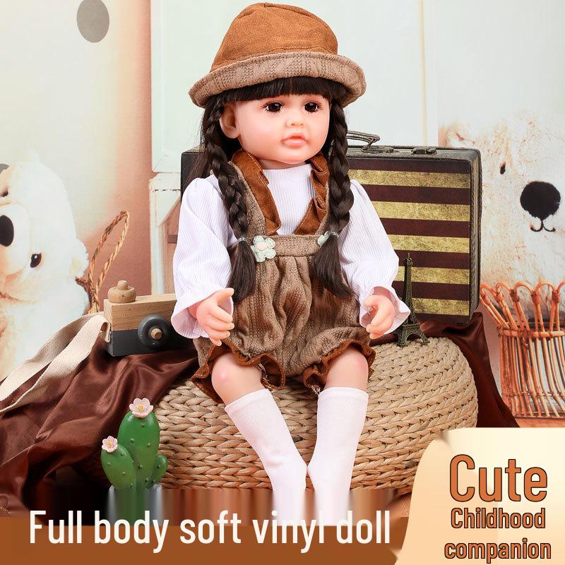 56cm Reborn Simulation Barbie Baby Doll Gift Set - Soft Gel Toy for Girls