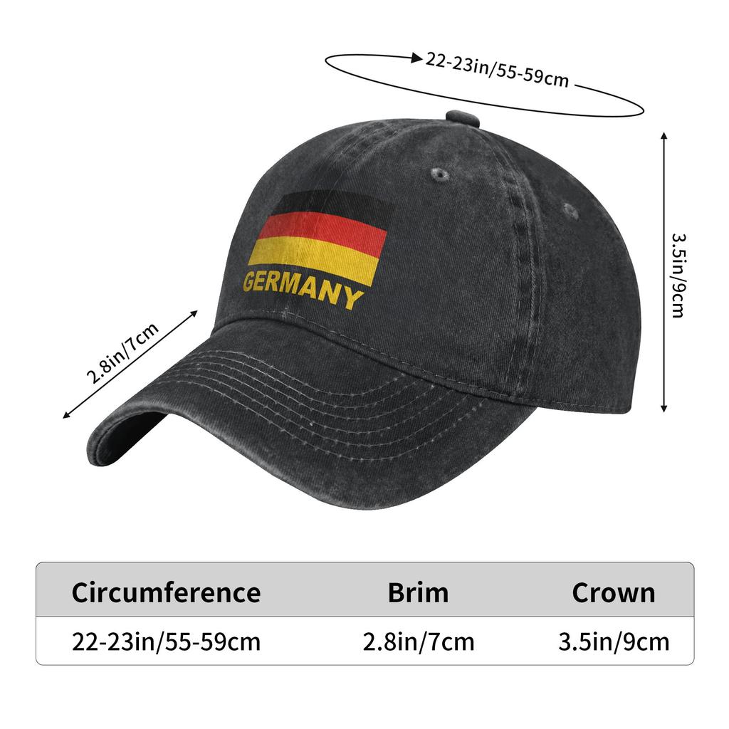 Deutschland Flag of German Casual Baseball Cap For Women Men Summer Hunting Camping Trucker Hat Fashion Breathable Snapback Cap