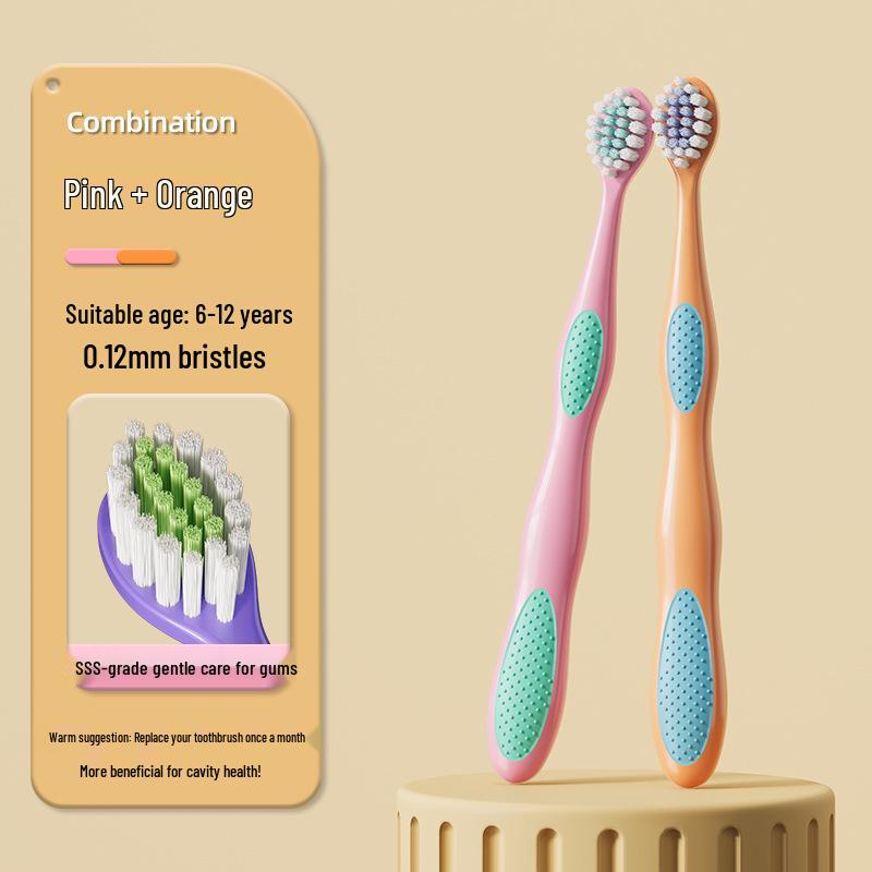 Children's Soft Bristle Toothbrush for Ages 0-12, Infant To Child, Dual Speed