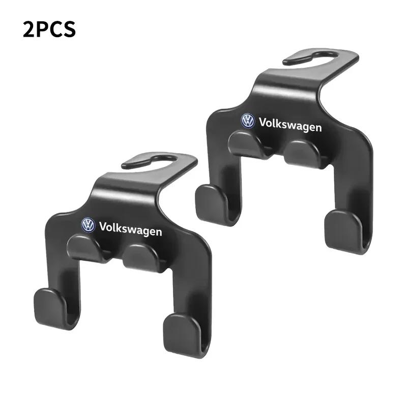 1/2pcs Car Seat Headrest Hook 4 Pack Hanger Storage Organizer For Volkswagen Polo Golf 4 5 6 7 8 6 T5 B4 B5 B6 B7 B8 Accessories