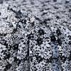 Italian Black & White Floral High-Count Cotton Poplin Fabric for Designer Dress Shirts
