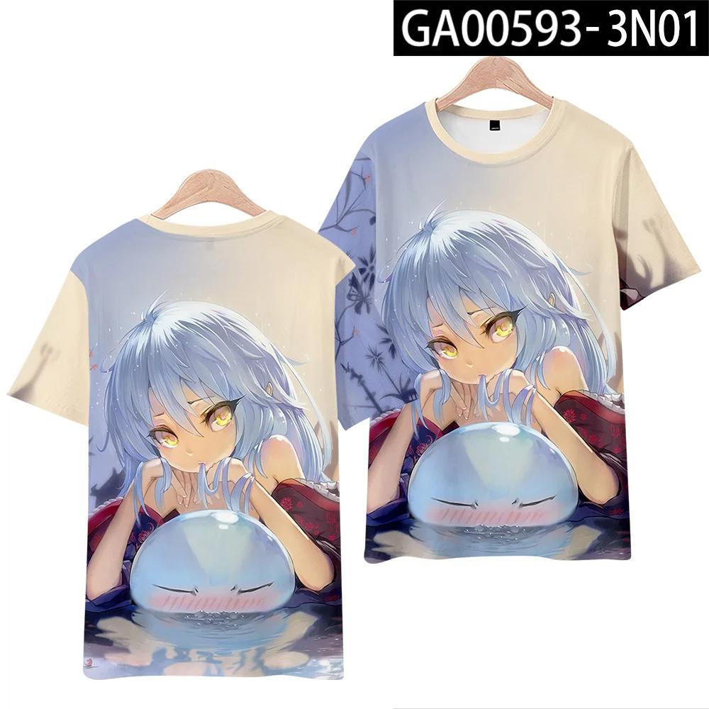 That Time I Got Reincarnated As A Slime Rimuru Tempest 3D Print T Shirt Women Men Summer Short Sleeve Funny Tshirt