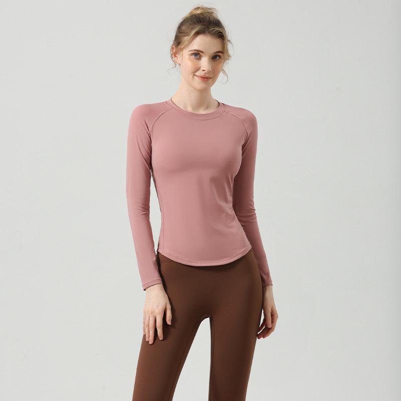 

Женская приталенная футболка с длинным рукавом для йоги и бега Lulu - Осенне-зимний стиль, фитнес-одежда S