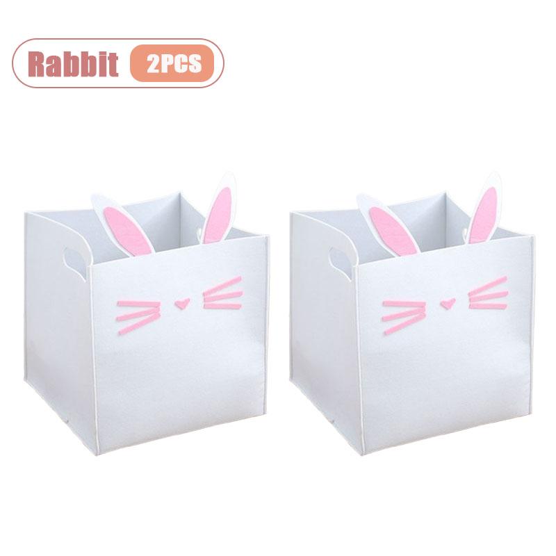 Square Design Storage Bin Pet Toy Snack Organizer Bathroom Laundry Felt Basket Multi Purpose Household Container Organization