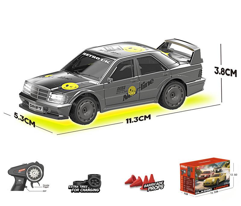 MAV2  Whoosh 1:43 Mini High Speed Drift 4wd Led Racing Car For Mazda Rx7 Subaru Kids Remote Control Car Model Toy Ges