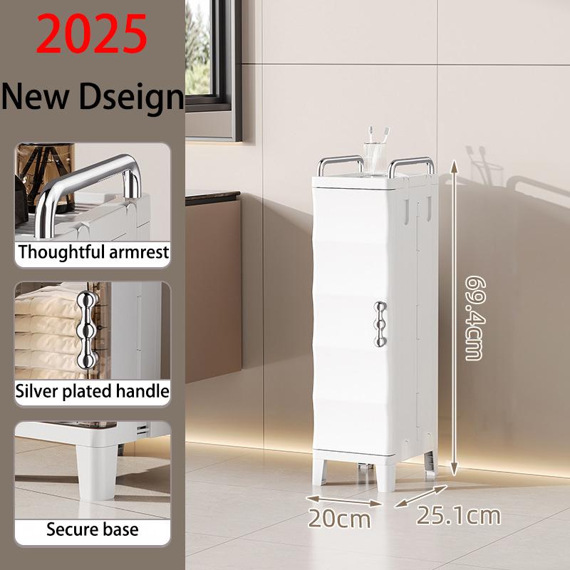Toilet Storage Catbinet Bathroom Shelf Crevice Storage Cabinet Simple Multi-Layer Storage Cabinet Floor Standing Multifunctional Storage Cabinet
