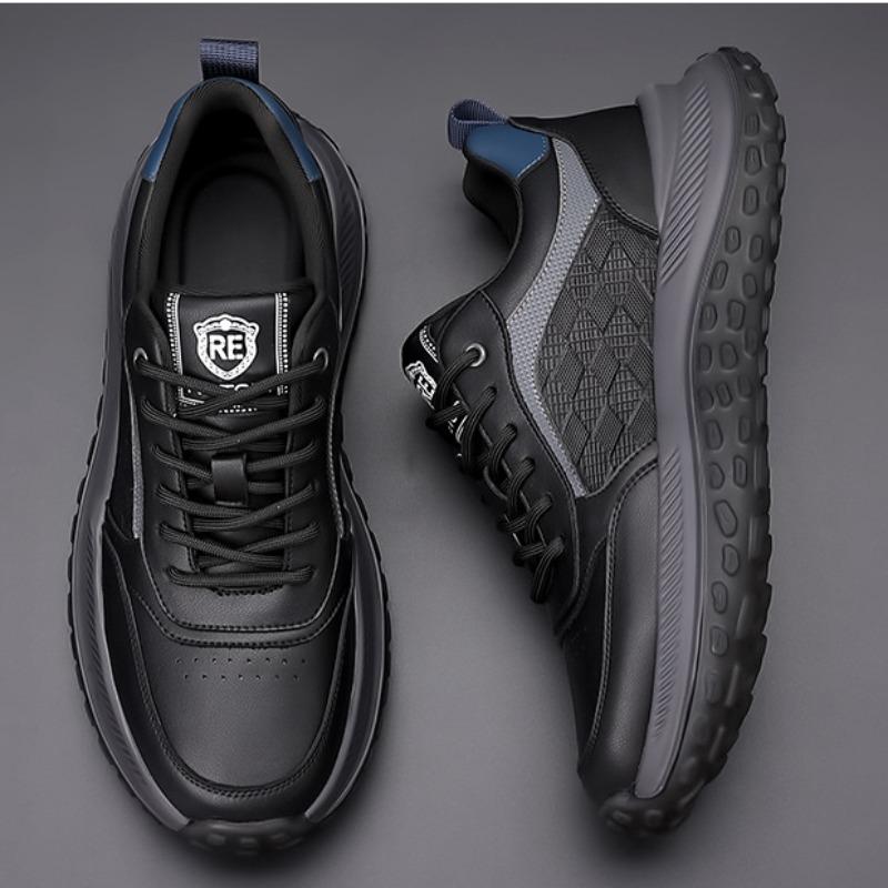 Fashion New Cow Leather Platform Sneakers for Men Designer Soft-soled Spring Autumn Running Shoes Men Fashion Sports Zapatillas Hombre