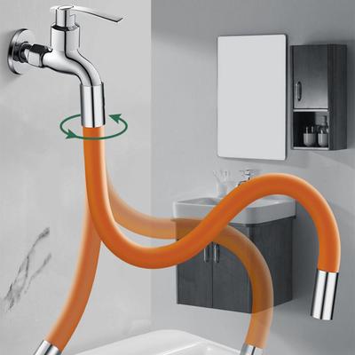 Extension de Robinet à Rotation 360° Extendeur Tube d'Extension Moussant Anti-éclaboussures Quincaillerie Universelle à Flexion Libre Cuisine Ménager