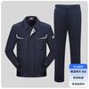 Mens CVC Long Sleeve Work Suit Durable Workshop Uniform Wear-resistant Industrial Workwear