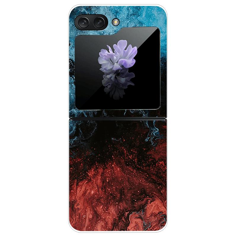 Clear Phone Case For Samsung Galaxy Z Flip7 Fashion Hard PC Silicone Cover For Galaxy Z Flip 7 5G ZFlip7 Transparent Protector