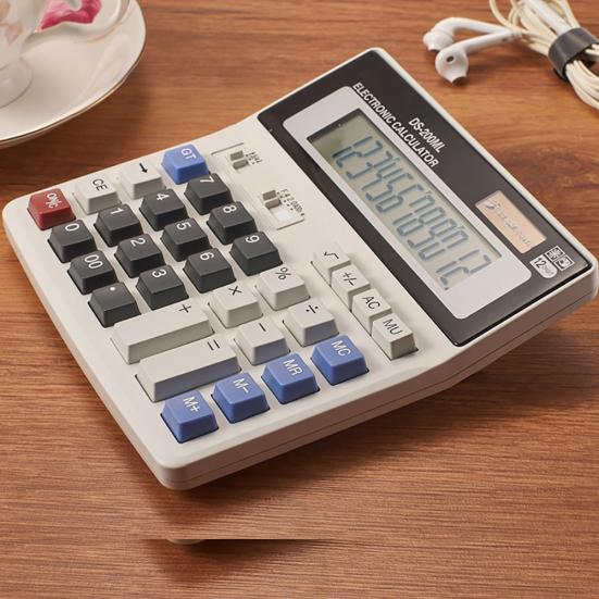 12 Digit Solar School Student Office Battery Power Desktop Electronic Calculator