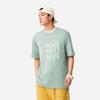 Li Ning Sports Lifestyle Series Letter Round Neck Comfortable Breathable Versatile Loose Short Sleeve T-Shirt Men T-Shirt Gray Green AHSV253-4