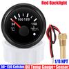 Auto Car Boat 2" 52mm Oil Temperature Gauge with Warning Red Light 50~150℃ Oil Temp Meter+Sensor 1/8NPT M14X1.5 DC12V 24V