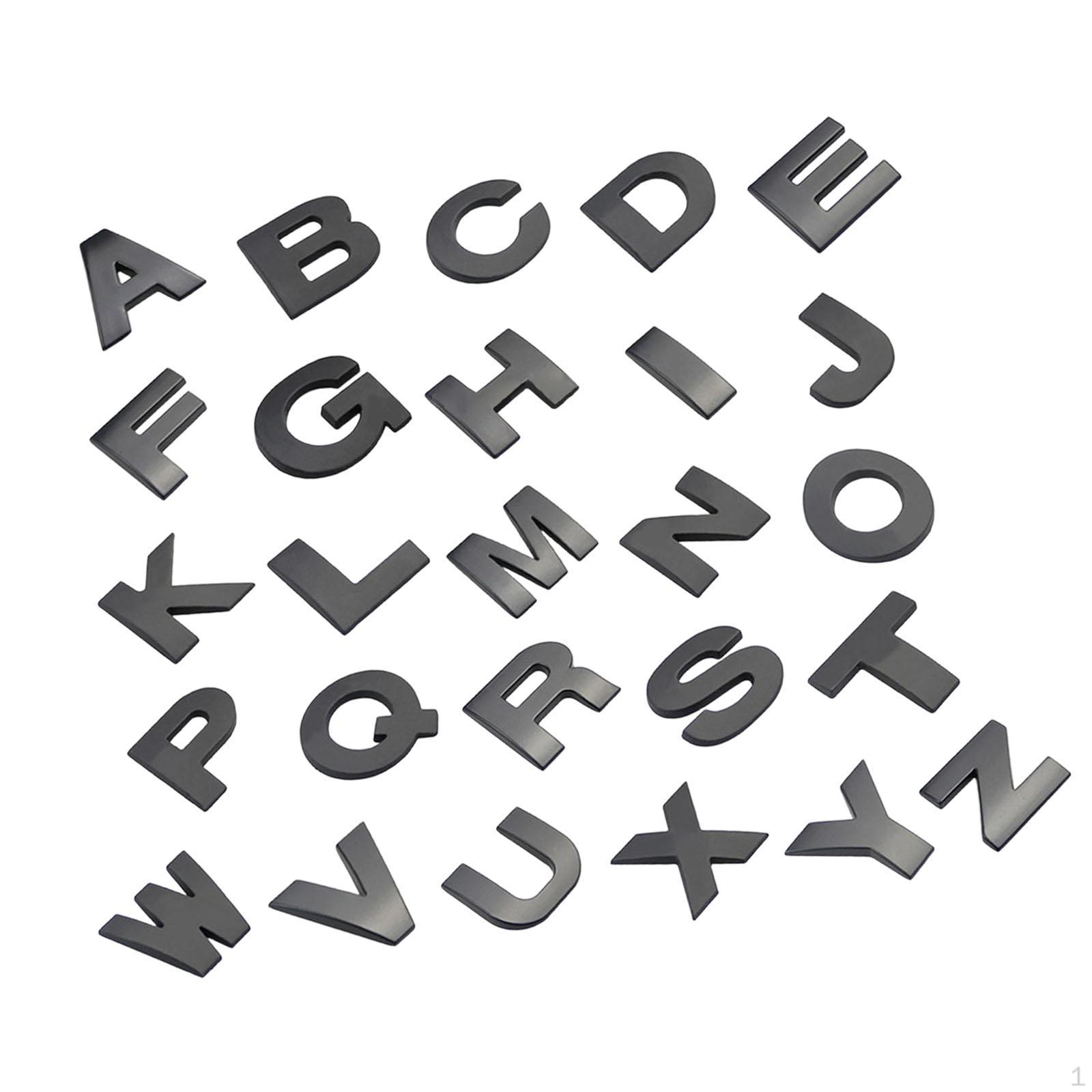 

26 3D Alphabet Letter Stickers for Car, Easy to Use Metal , Quick Installation, RV Or Truck. чёрный