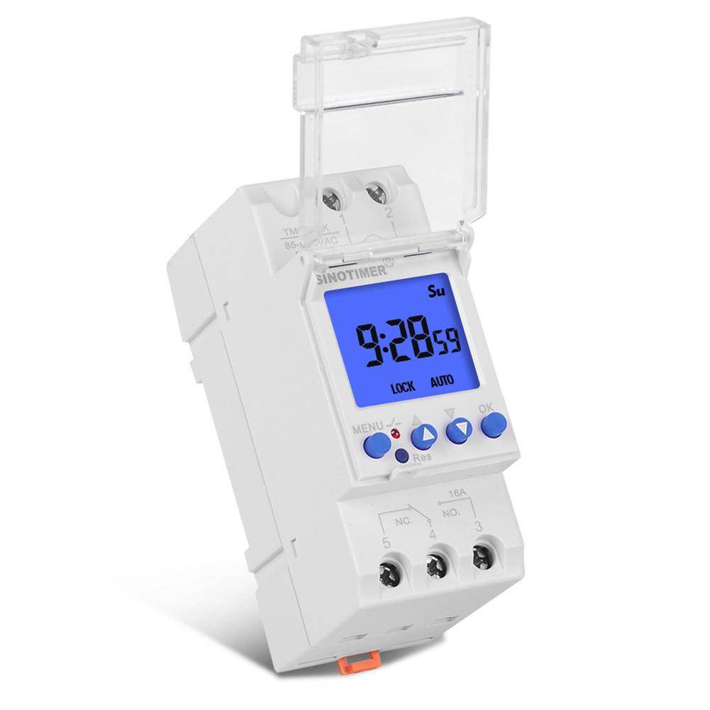H1# Weekly Programmable Digital Timer Switch Backlit LCD Time Relay DIN Rail Mou