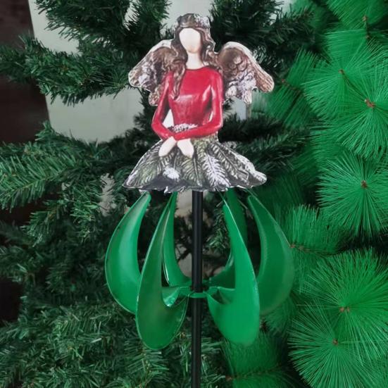 

Красивый Снеговик в форме ветрового вертела Декор Рождественский стиль Яркий металлический дисплей ветряной мельницы для сада