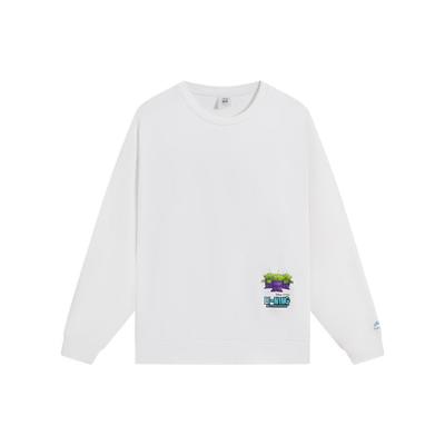 Li-Ning X Disney Printed Crew Neck Long Sleeve Sweatshirt Unisex Sweatshirt White AWDS971-2