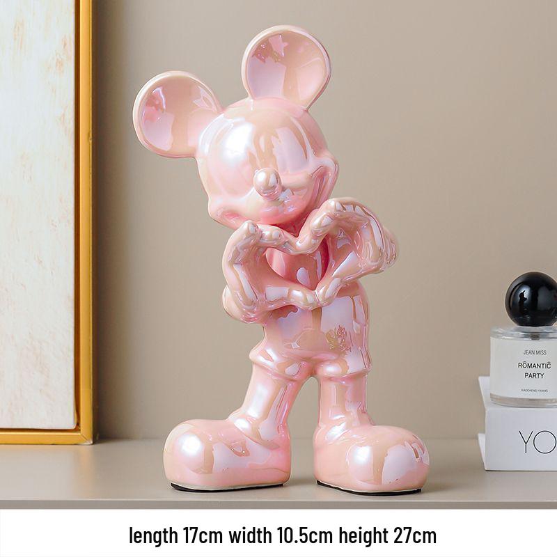 Luxury Creative Home Decor: Mickey Mouse Cartoon Ornaments for Living Room, TV Cabinet, and Entrance