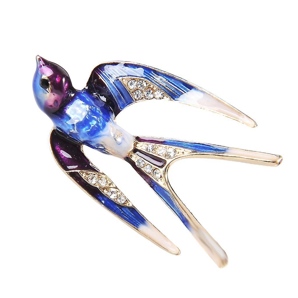 Enamel Swallow Brooch Pins Scarf Pins Christmas Birthday Banquet Purple