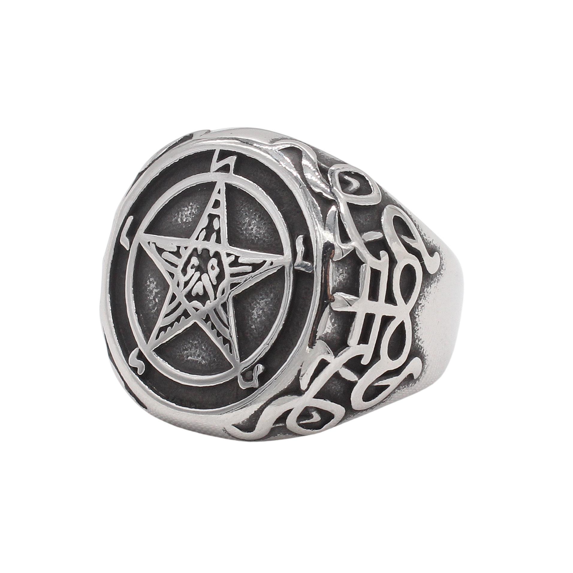 

2026 Jewelry, European and American Personalized Retro Five-pointed Star Men s Jewelry Exquisite Ring no. 12