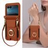 Ring Holder Bracelet Cards Slot Crossbody Leather Case For Motorola MOTO Razr 40 40Ultra 50 50Ultra  Long Lanyard Wallet Cover