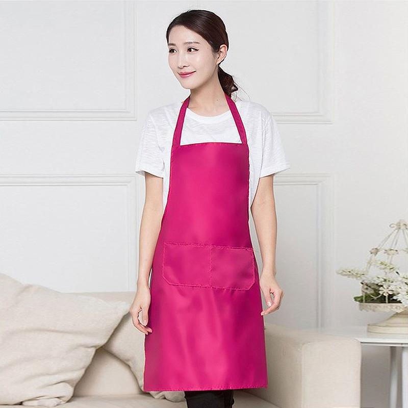 Jednobarevná zástěra pro dospělé do kuchyně a restaurace Zástěra s kapsami