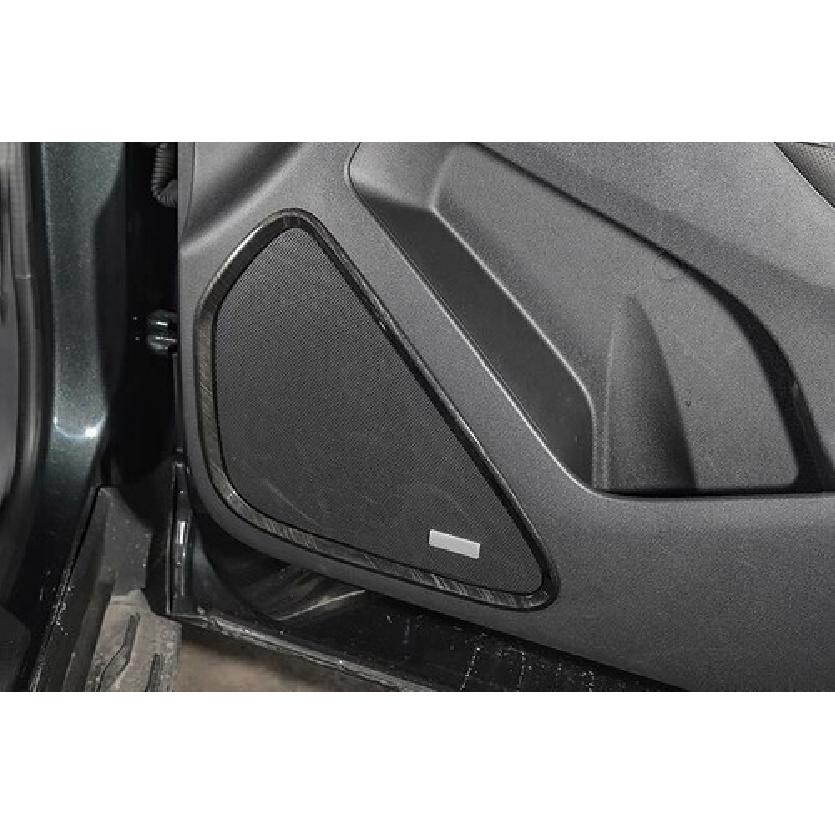 For Chevrolet Equinox 2018-22 Black Wood Grain Inner Door Speaker Frame Cover 4X