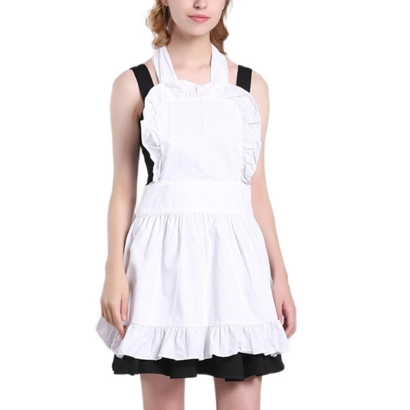 Women Kitchen Aprons Waitress Apron Retro Apron Cooking Aprons Ruffle Apron Maid Apron for Cooking Coffee Shop