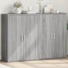 VidaXL Buffets 2 Pcs Sonoma Grey 60x31x84 Cm Engineered Wood, Storage Cabinet, Entryway Furniture, Accent Furniture 3276572