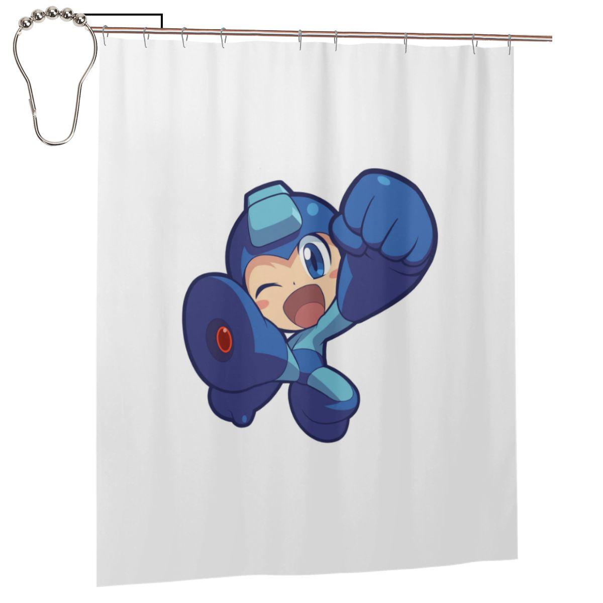 

Megaman Video Game Mega Man Shower Curtain Bathroom Polyester Waterproof Bath Curtains With Hooks W60H190(CM)-1 Pcs