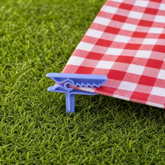 4 Stück Strandtuch-Befestigungsclip-Hering, Winddichte Outdoor-Picknickdecke Sandspikes, Tragbarer Deckenhalter Picknickmatte Klemmen