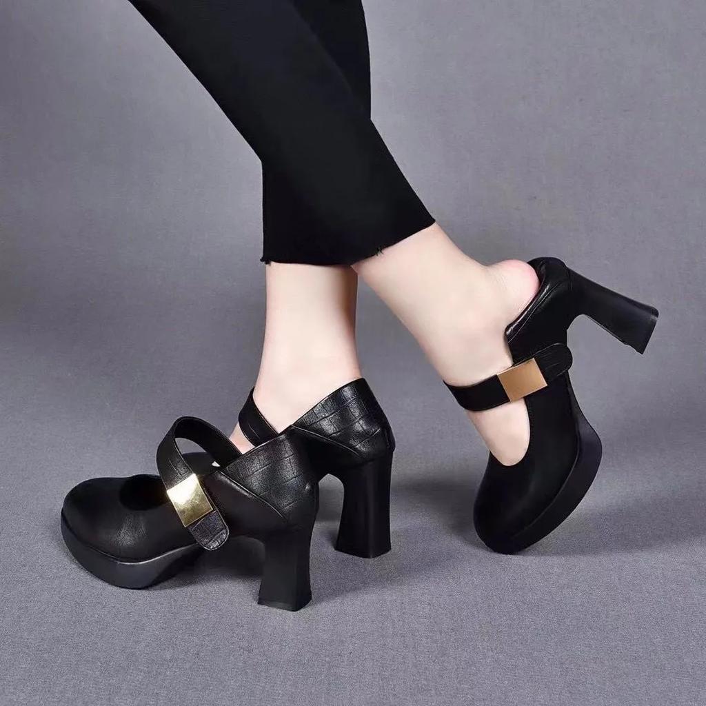  women fashion sweet round toe comfort spring autumn square heel shoes lady classic student school heel shoes  ab336