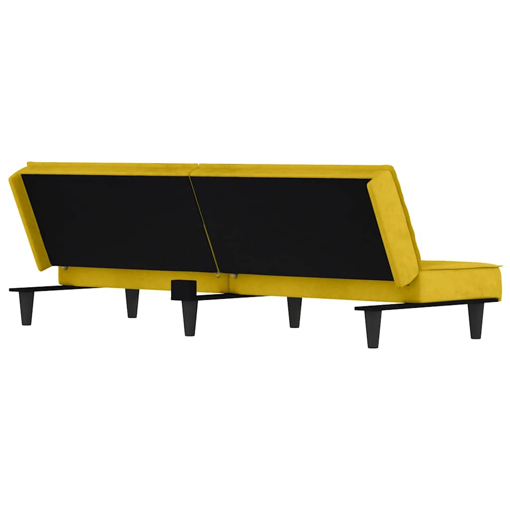 Yellow Velvet Sofa Bed