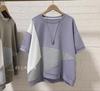[USED] Bias-color design loose-fitting top, Korean fashion, K-POP, black.