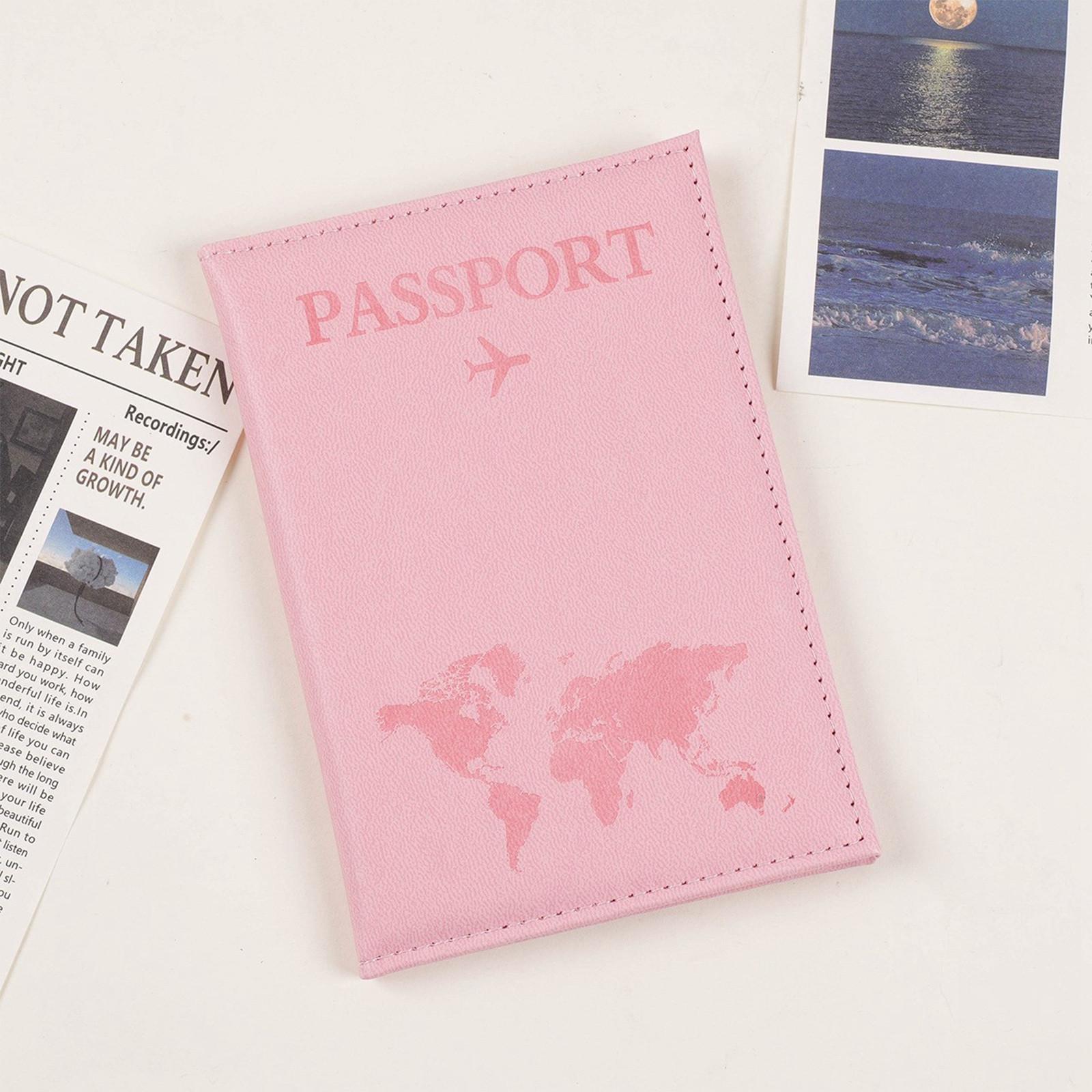 

Защитный чехол для сумки для паспорта, Многофункциональная сумка для хранения документов с защитой от сканирования, Кожаная сумка для дорожных карт с простой текстурой. One Size