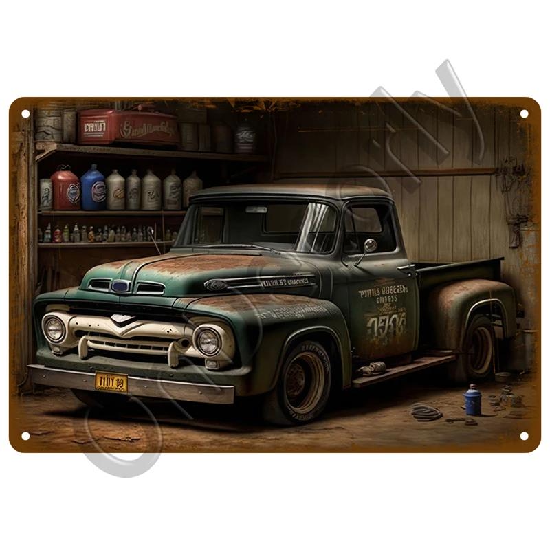 Vintage Metal Wall Sign  Retro Motor Oil Gas Racing Tin Poster for Garage  Man Cave Decor Perfect Iron Plate Decoration for Home