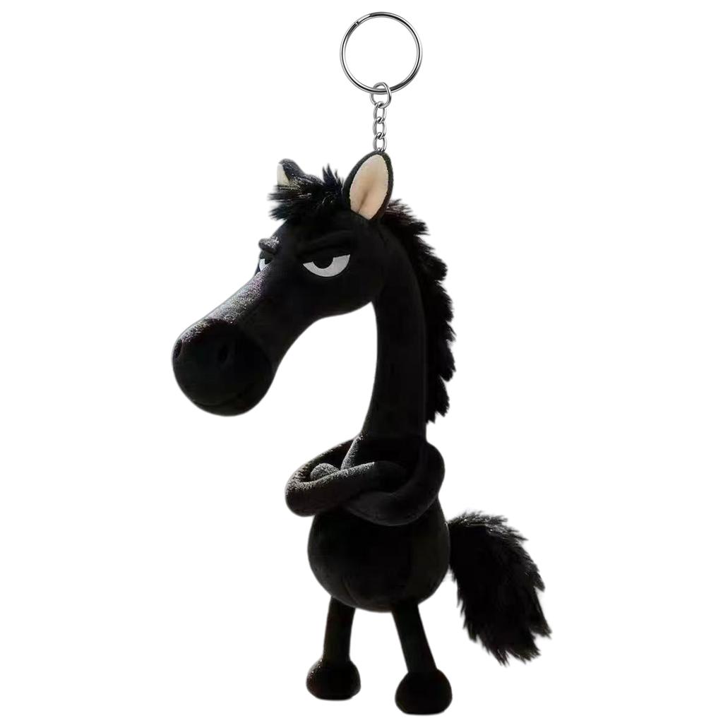 2026 Year of Horse Plush Keychain Lucky Mascot Lovely Arrogance Pony Pendant New Year Party Gift for Purse Backpack Bag Key Ring