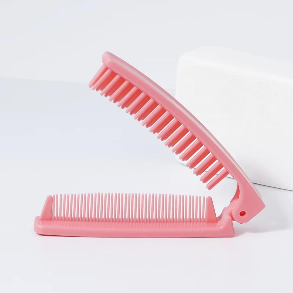 Travel portable folding hair comb - pocket size design, durable plastic bristles and ABS handle For Hair Accessories