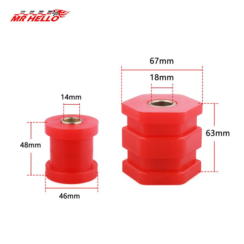 Front Lower Control Arm Bushing For Honda Civic EK EJ 1996 1997 1998 1999 2000 Stepwgn Polyurethane Car Replacement Kit